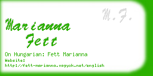 marianna fett business card
